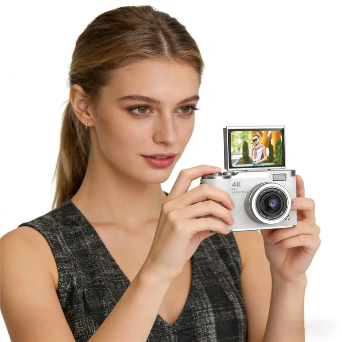 LK007 2.4 Inch Flip Screen High Definition Digital Camera 8X Zoom CCD Camcorder with 32G Memory Card + Card Reader - 3