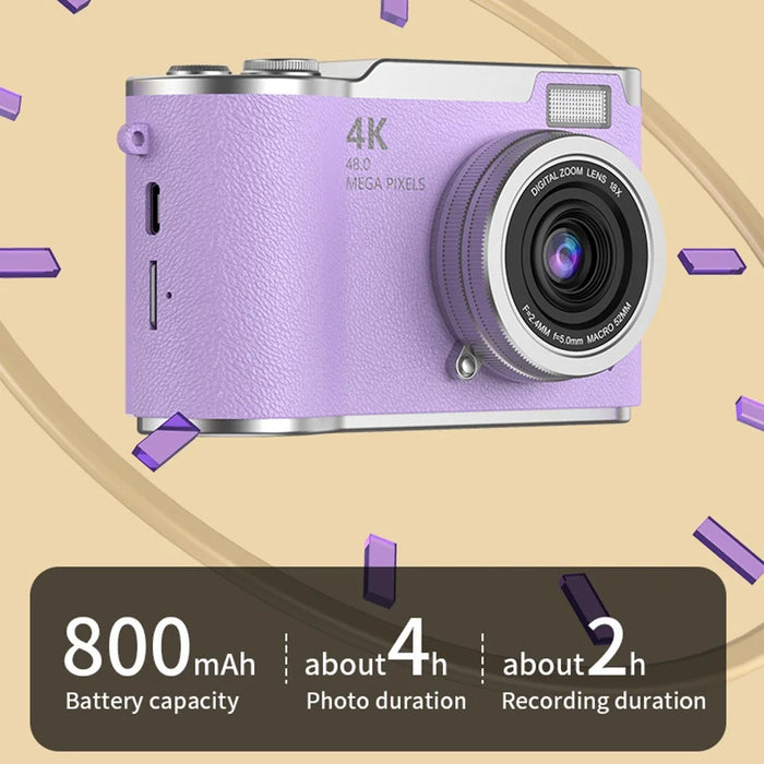 LK007 2.4 Inch Flip Screen High Definition Digital Camera 8X Zoom CCD Camcorder with 32G Memory Card + Card Reader - 7