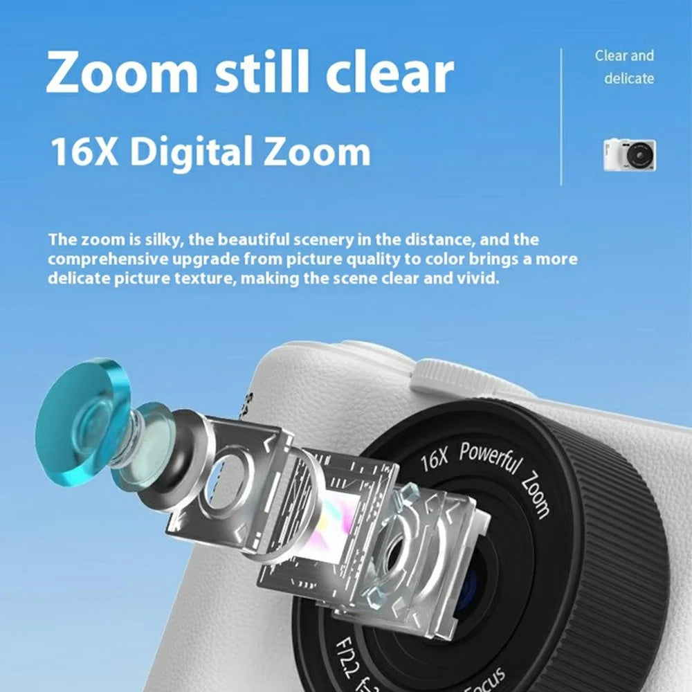 H8 3 Inch Flip Screen 48MP CCD Digital Camera 16X Digital Zoom 4K Video Recorder with LED Flash - 2