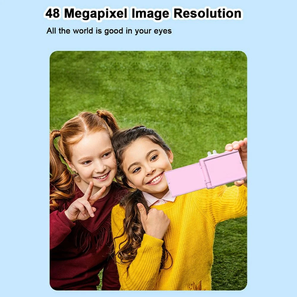 S6 2.4 Inch Flip Screen Digital Camera Telescopic Lens 8X Zoom 1080P HD Recording CCD Camera - Purple - 4