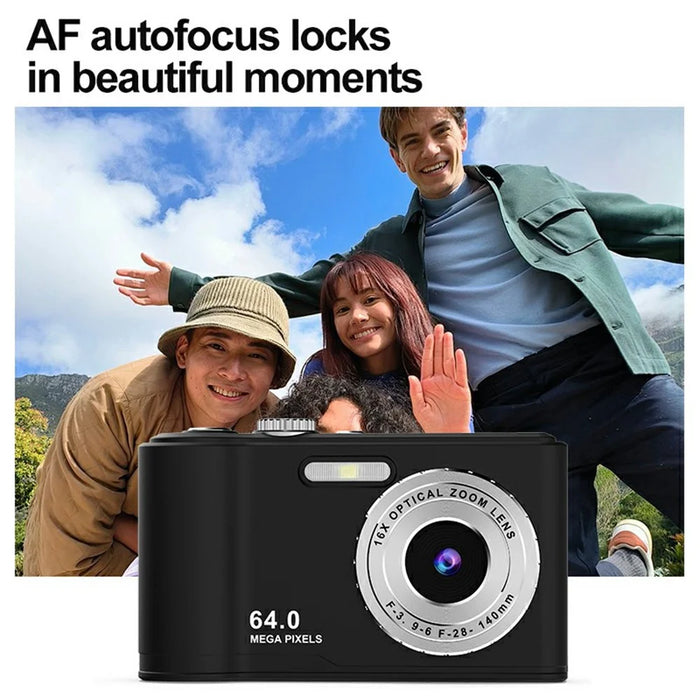 Q21 2.8 Inch IPS HD Screen Dual Lens CCD Digital Camera 16X Digital Zoom Video Recorder - Black  /  Silver - 3
