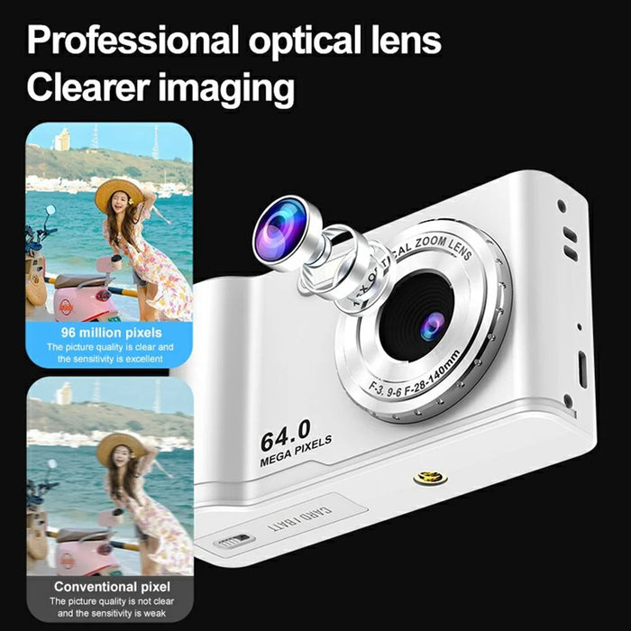 Q21 2.8 Inch IPS HD Screen Dual Lens CCD Digital Camera 16X Digital Zoom Video Recorder - Black  /  Silver - 6