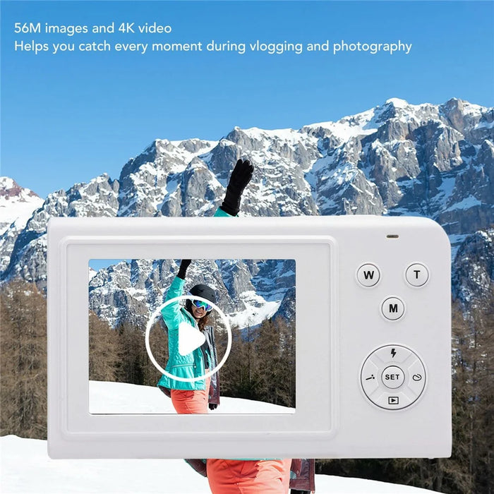 F9 2.4 Inch HD Screen Digital Camera 56MP Photos 4K Video Recording 16X Digital Zoom Camera - White - 5