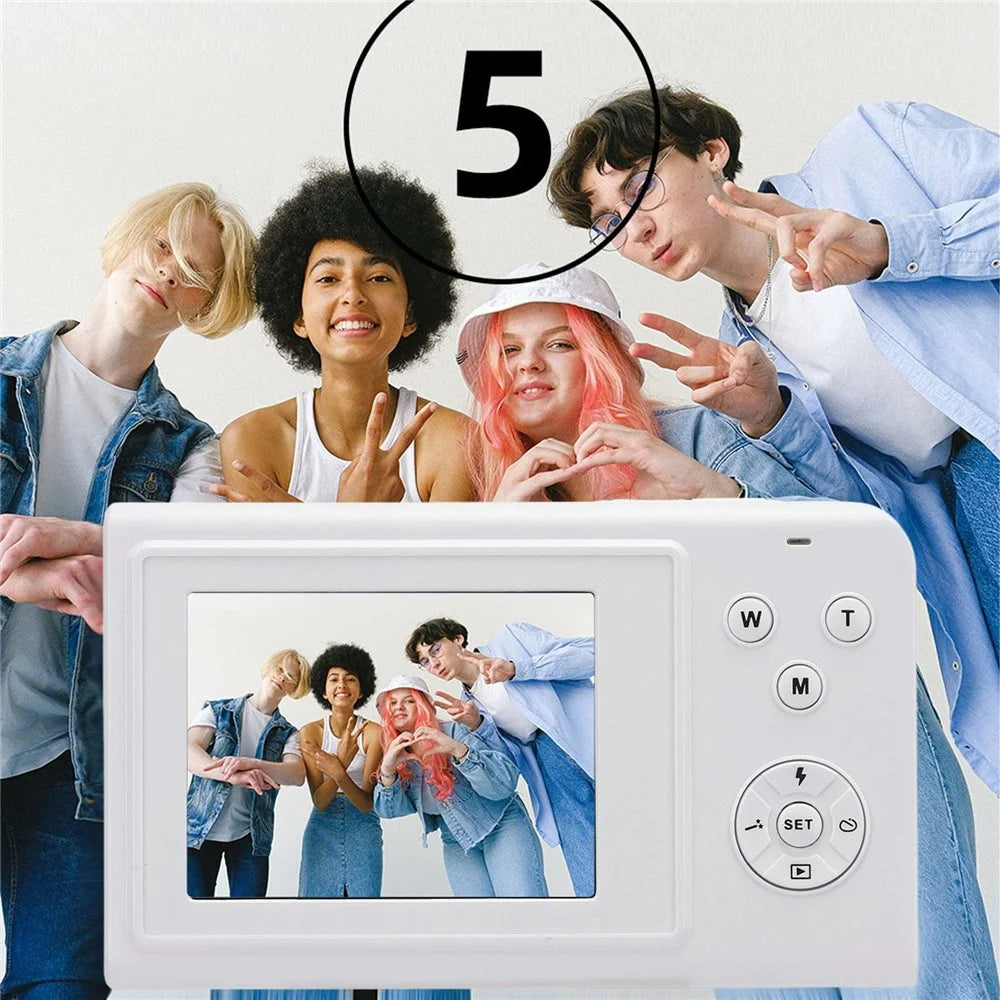 F9 2.4 Inch HD Screen Digital Camera 56MP Photos 4K Video Recording 16X Digital Zoom Camera - White - 7