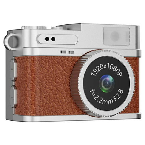 S150 Wearable Mini Camera 1080P HD Video 0.96 Inch IPS Display Necklace Pendant Retro Camera - Brown - 1