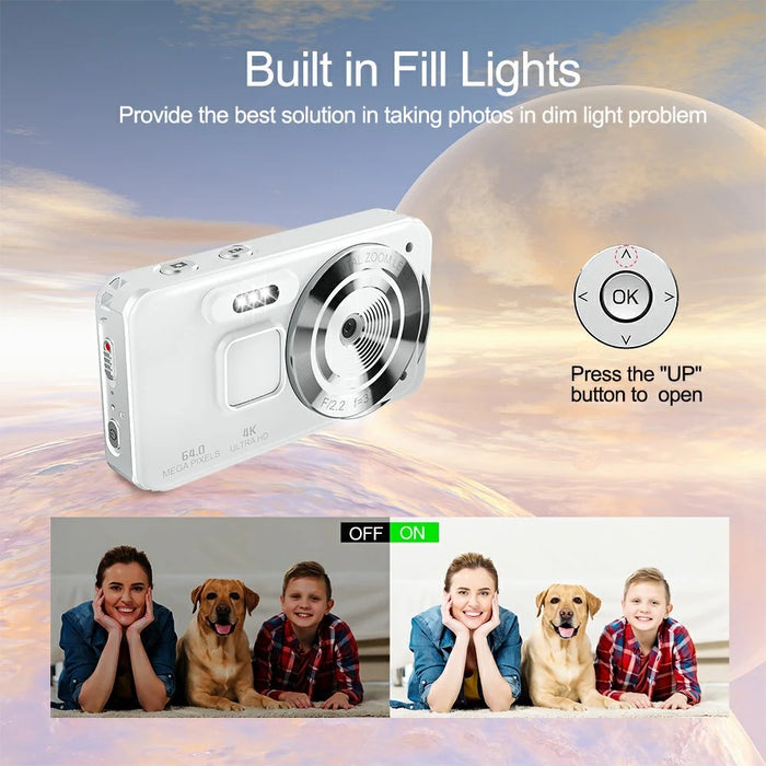 A56 Digital CCD Camera 2000W Pixel 2.8 Inch IPS Screen Photography Camera with 32GB Card - 5