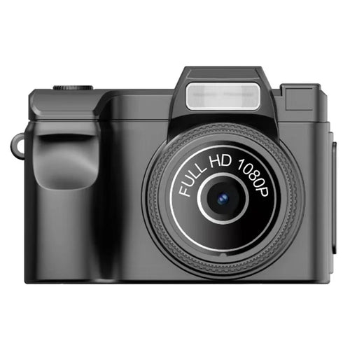 D7 0.96 Inch Screen Mini Digital Camera Built In Filters HD Photo Video Recording Retro Camera (With 32G TF Card) - Black - 1
