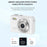 DC23 Mini Digital Camera 0.96 Inch Screen CCD HD Video Recorder for Students, with 32GB Memory Card + Card Reader - White - 2
