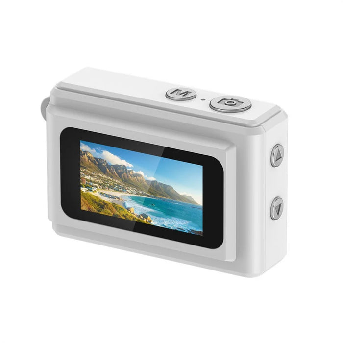 DC23 Mini Digital Camera 0.96 Inch Screen CCD HD Video Recorder for Students, with 32GB Memory Card + Card Reader - White - 7