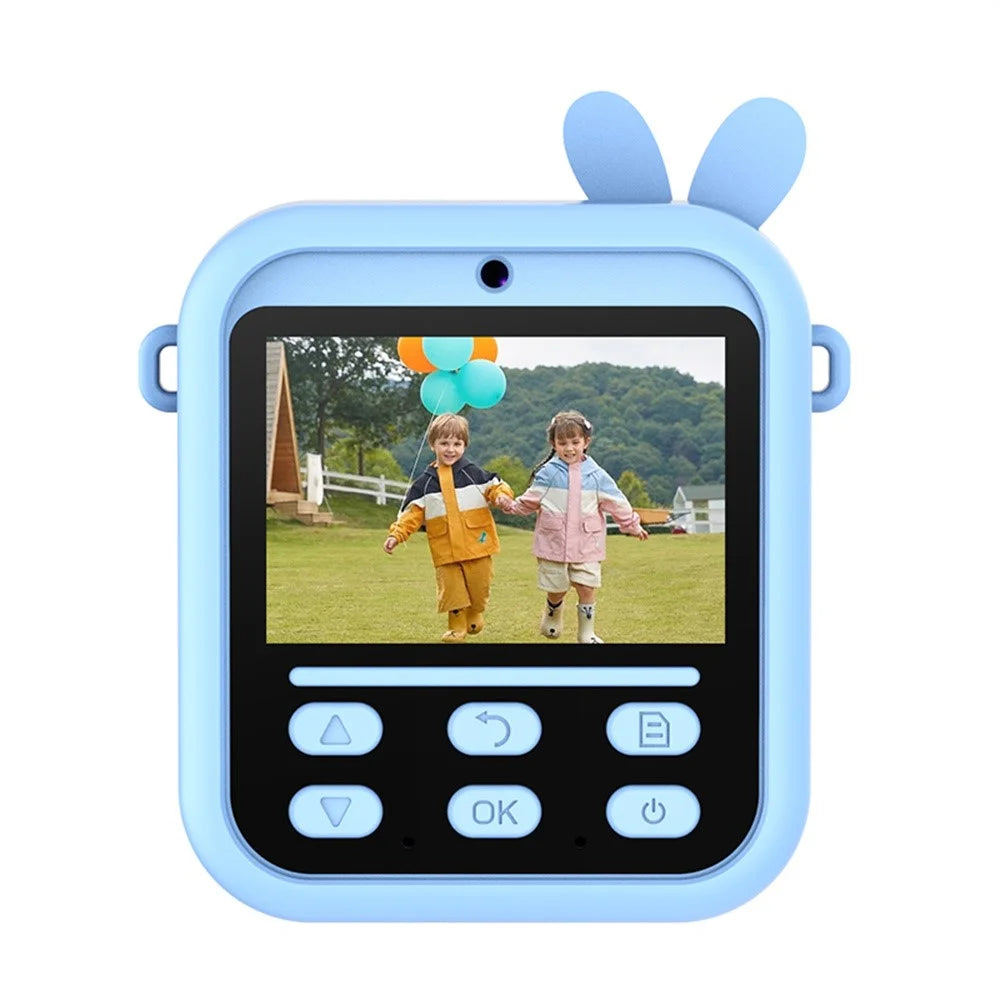 S1 2.4 Inch IPS Screen Kids Camera Instant Print Digital Camera Dual Lens HD Video Recorder for Children - Blue Rabbit - 2