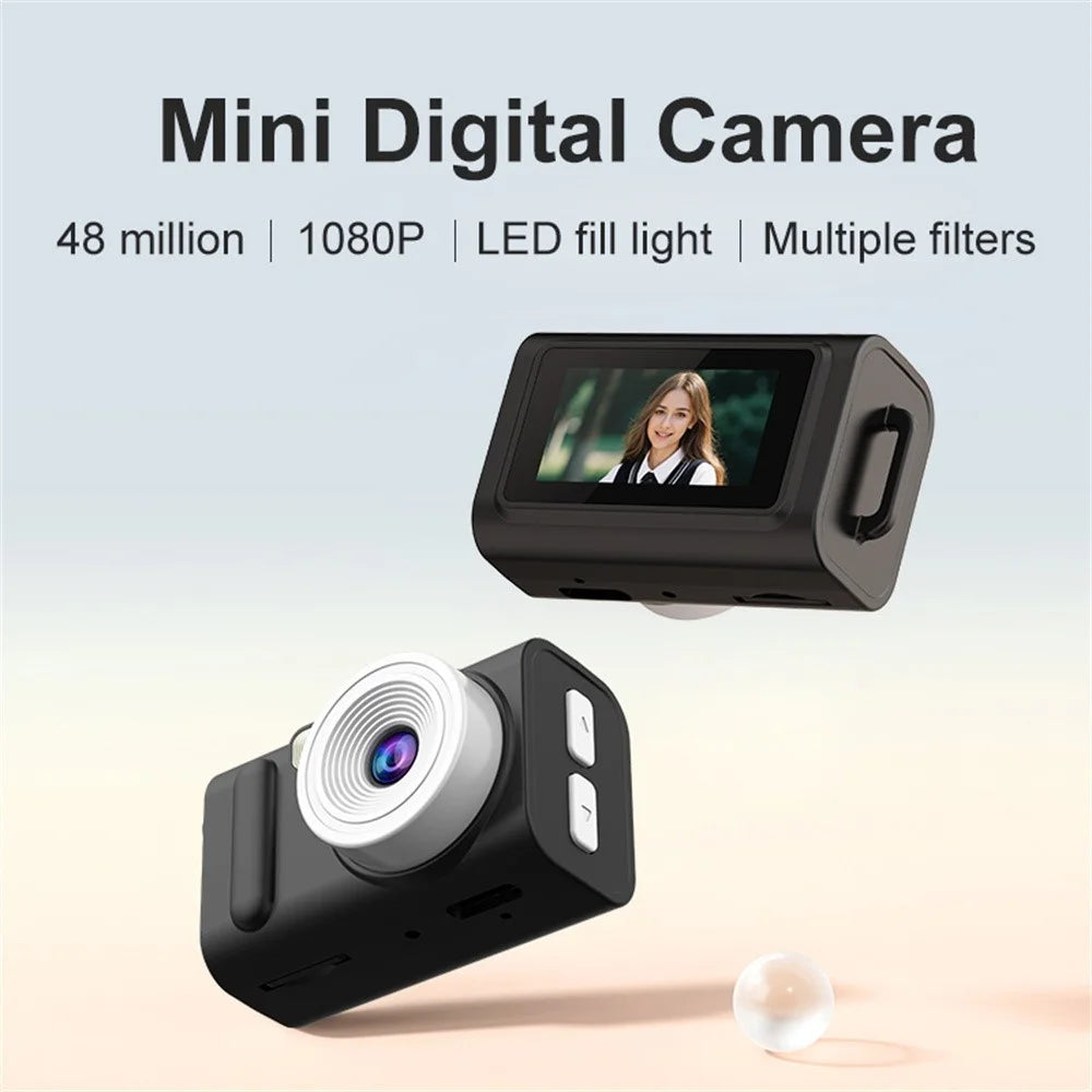 H08 0.96 Inch Full Color Screen Mini HD Digital Camera with LED Fill Light 4K Video Recorder, with 32GB Card - 5