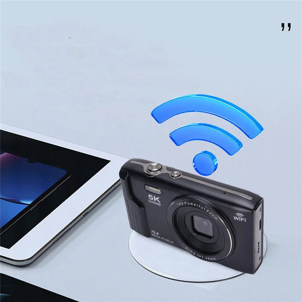 S95 Pro 5K Digital Camera 16x Zoom WiFi 72MP 2.8 Inch LCD Screen Vlogging Photography Camera - Black - 5