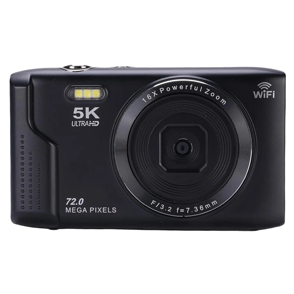 S95 Pro 5K Digital Camera 16x Zoom WiFi 72MP 2.8 Inch LCD Screen Photography Camera with 32GB Memory Card - Black - 1