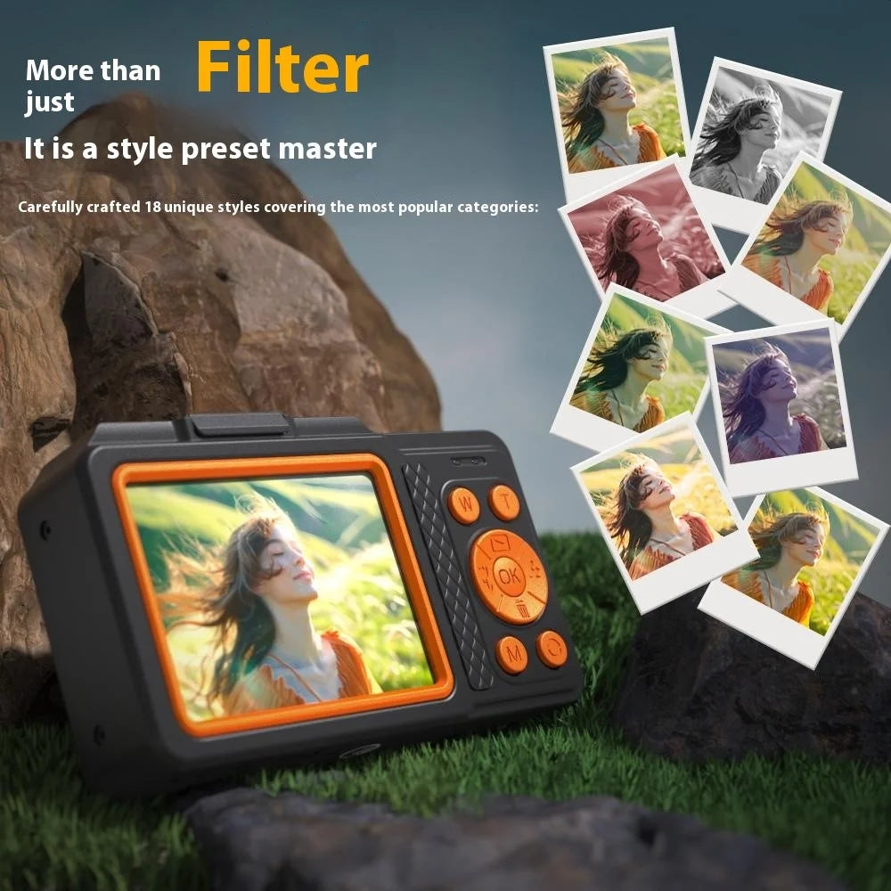 A8 2.8 Inch Portable Digital Camera 16X Zoom 4K Ultra HD Video Recording CCD with 32GB Card + Card Reader - Black - 4