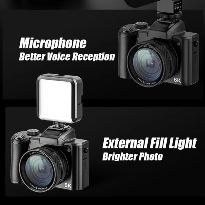 DC206X Autofocus HD Digital Optical Zoom SLR Camera Dual Lens Camcorder - 5