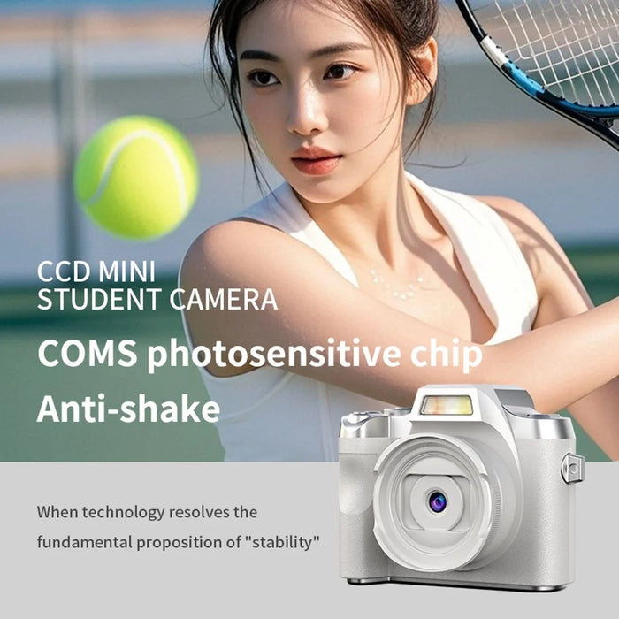 LK-011 1.54 Inch Mini Digital Camera for Students Portable Retro HD Video Recording CCD - White - 4