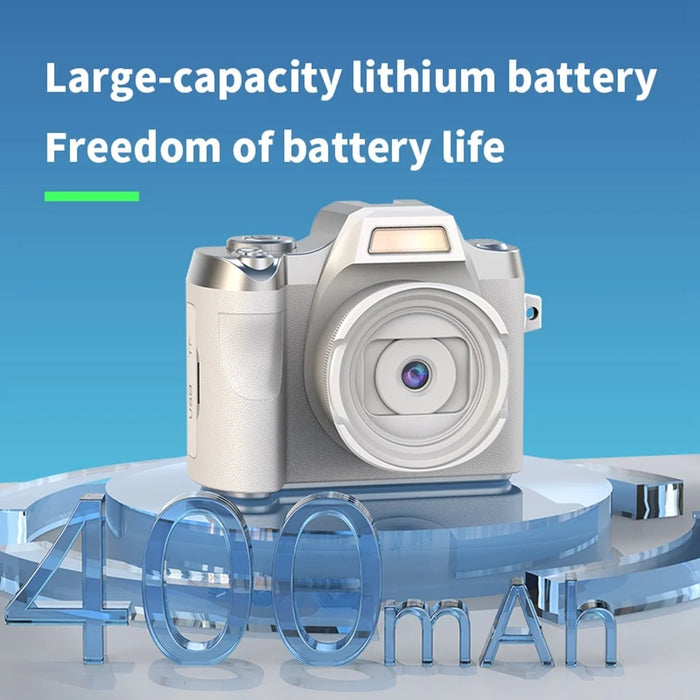LK-011 1.54 Inch Mini Digital Camera for Students Portable Retro HD Video Recording CCD - White - 5