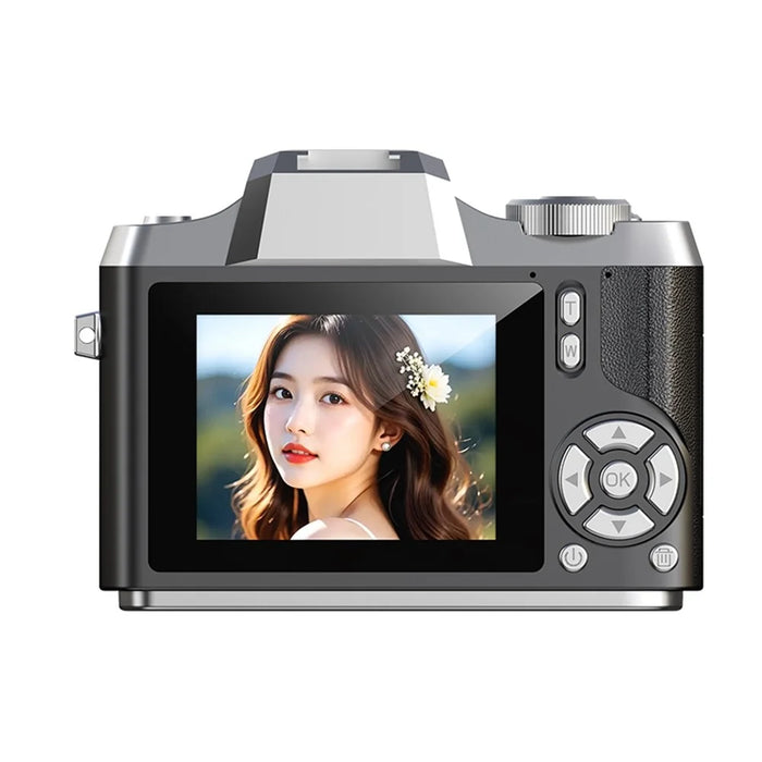 LK-012 2.4 Inch IPS Screen Retro HD CCD Camera Digital Camera for Students Video Recorder - Black - 2