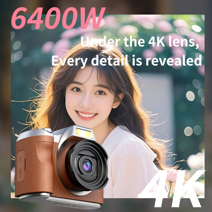 LK-012 2.4 Inch IPS Screen Retro HD CCD Camera Digital Camera for Students Video Recorder - Black - 6
