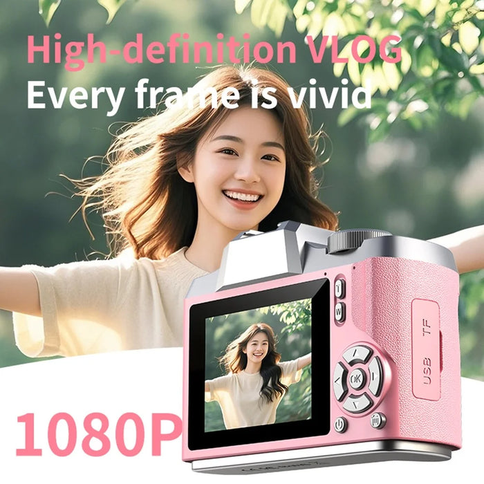 LK-012 2.4 Inch IPS Screen Retro HD CCD Camera Digital Camera for Students Video Recorder - Black - 7