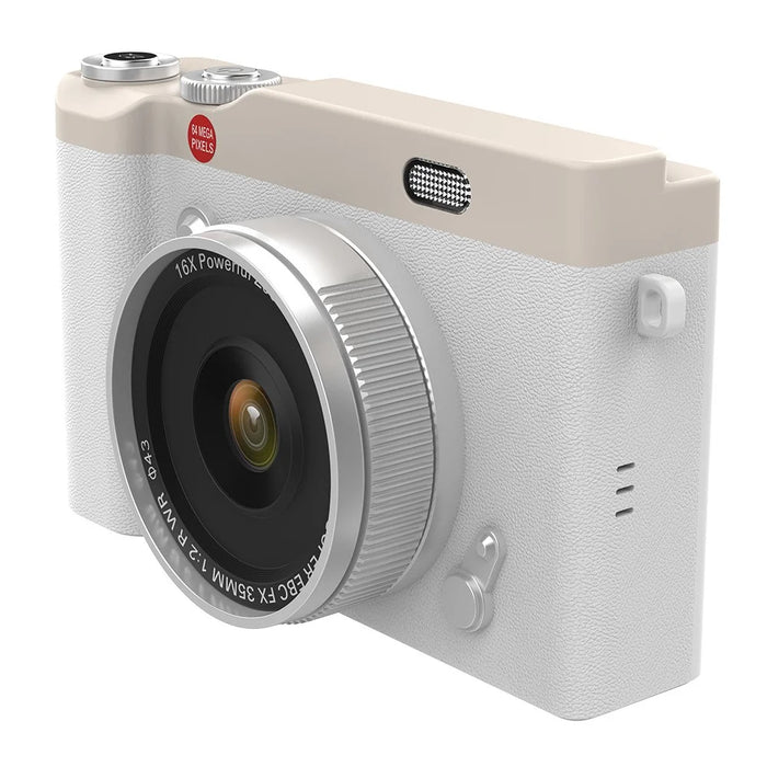 Y02 2.4 Inch Flip Screen Digital Camera for Students Retro CCD Video Recorder with Lanyard - White - 2