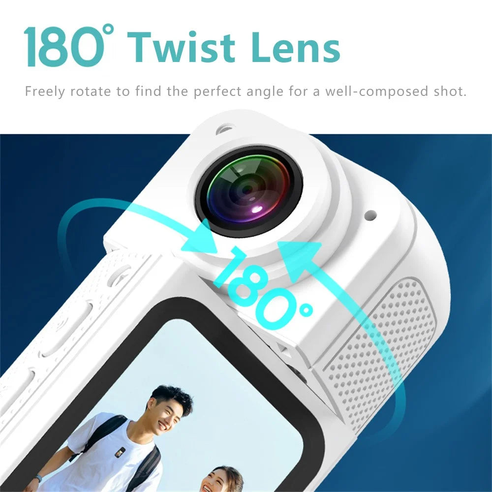 S70 Thumb Camera Rotation Lens WiFi DV Camera 2.7K HD First Person View Sports Cycling Camera with 32G Memory Card - Black - 5