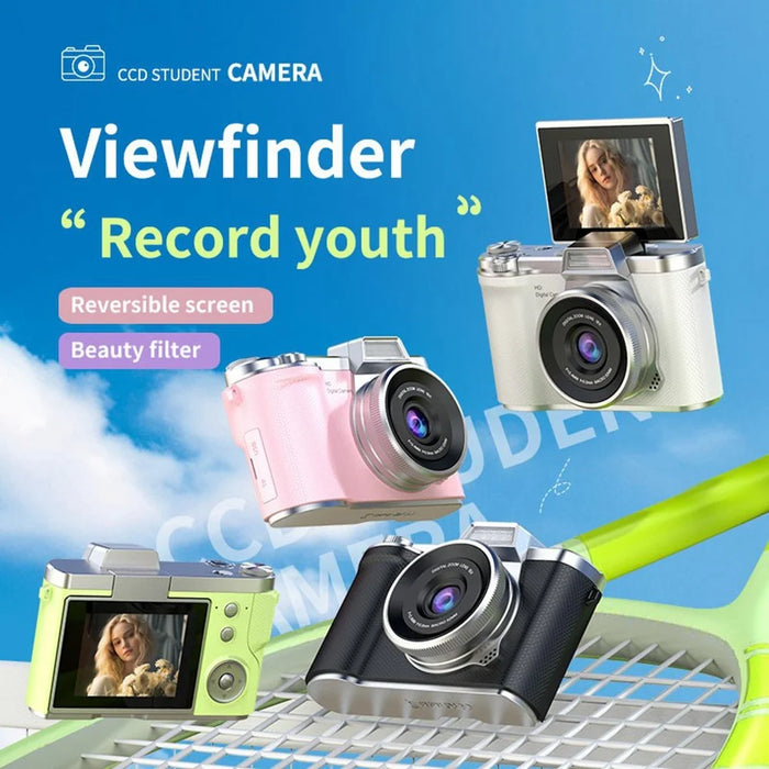 LK-013 2.4 Inch HD Flip Screen Students Digital Camera CCD Video Recording Entry Level Camera - Green - 3