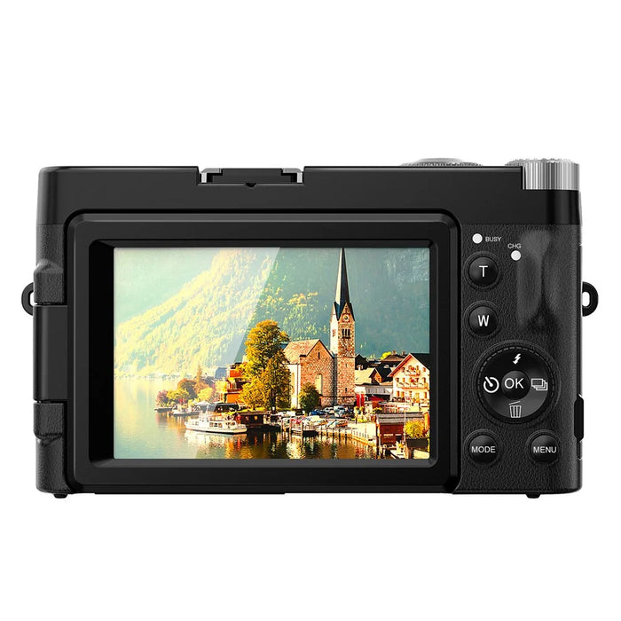 DC101L-AF 4K Digital Camera Home Outdoor Shooting Mirrorless Camera with 32GB Memory Card - Black - 2