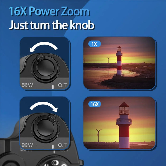 DC218L Beginners 4K 64MP Digital Camera Dual Lens 16X Zoom Autofocus Camera with 32G Memory Card - 4