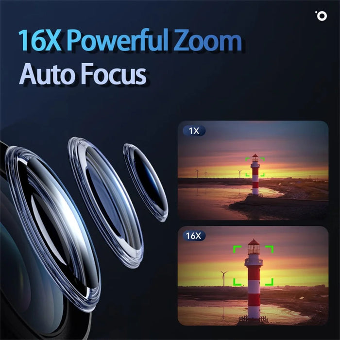 DC218L Beginners 4K 64MP Digital Camera Dual Lens 16X Zoom Autofocus Camera with 32G Memory Card - 7