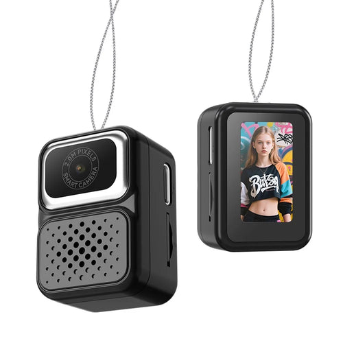 S130 Thumb Camera Mini Video Photo Recording Necklace Camera with 32GB Memory Card - Black - 1