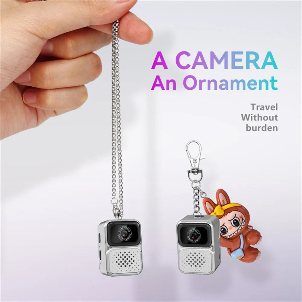 S130 Thumb Camera Mini Video Photo Recording Necklace Camera with 32GB Memory Card - Black - 6