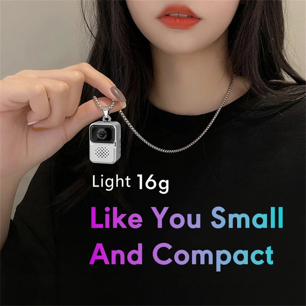 S130 Thumb Camera Mini Video Photo Recording Necklace Camera with 32GB Memory Card - Black - 7