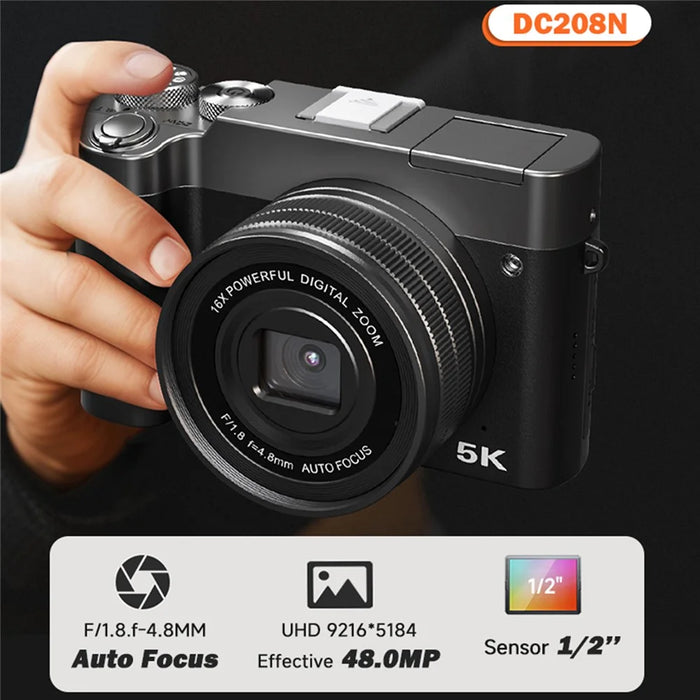 DC208N Students Digital Camera 48MP CMOS Sensor Selfie Camera with 32GB Memory Card - 3