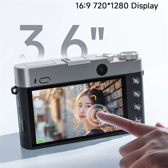 DC208N Students Digital Camera 48MP CMOS Sensor Selfie Camera with 32GB Memory Card - 4