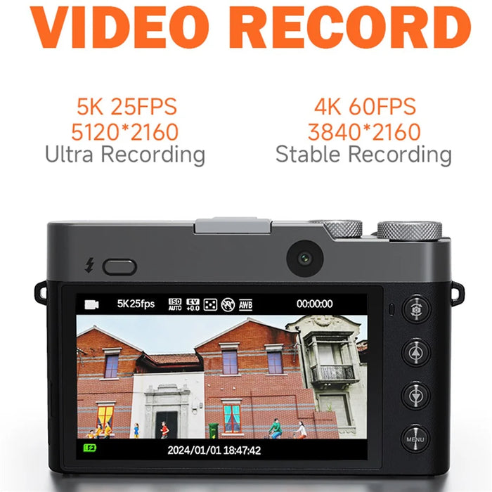 DC208N Students Digital Camera 48MP CMOS Sensor Selfie Camera with 32GB Memory Card - 5