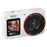 CV01 Digital Camera 2.8 Inch Rear + 1.4 Inch Front Dual Screen 4K Ultra HD 64MP CCD Video Recorder, with 32GB Card + Card Reader - White - 1