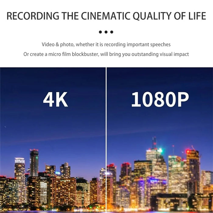 M3 Digital Camera 2.8 Inch HD Flip Screen Auto Focus 16x Digital Zoom 4K Video Recorder - White - 4