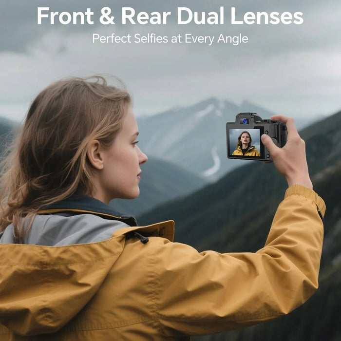 DC226 Students Entry-Level Digital Camera 48MP Sensor 8K HD Video Selfie Camera with 64GB Memory Card - EU Plug - 3
