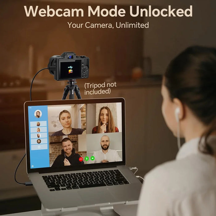 DC226 Students Entry-Level Digital Camera 48MP Sensor 8K HD Video Selfie Camera with 64GB Memory Card - EU Plug - 7
