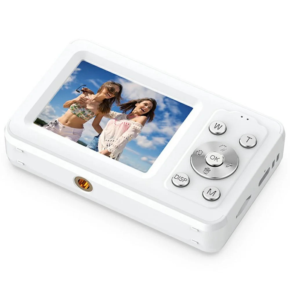 H11 2.4 Inch Portable Digital Camera 16X Digital Zoom HD Video Recording CCD Built In LED Flash - White - 2
