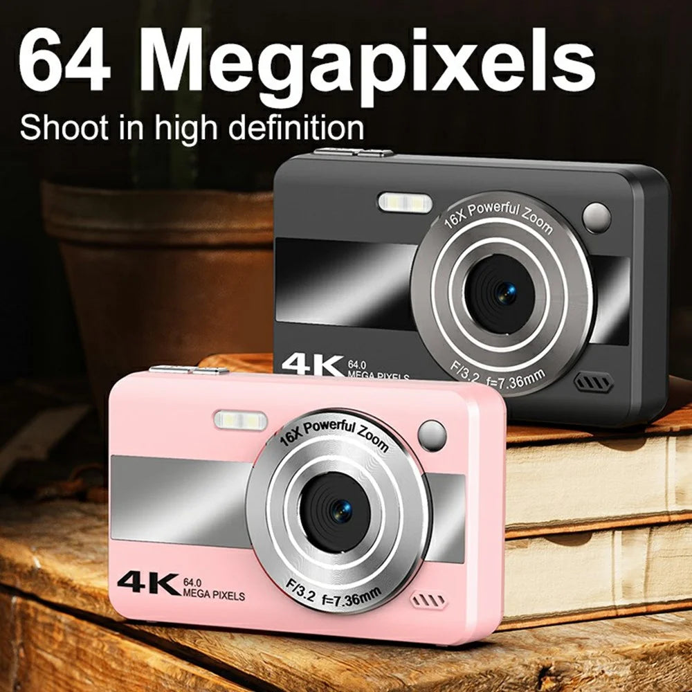 H11 2.4 Inch Portable Digital Camera 16X Digital Zoom HD Video Recording CCD Built In LED Flash - White - 3