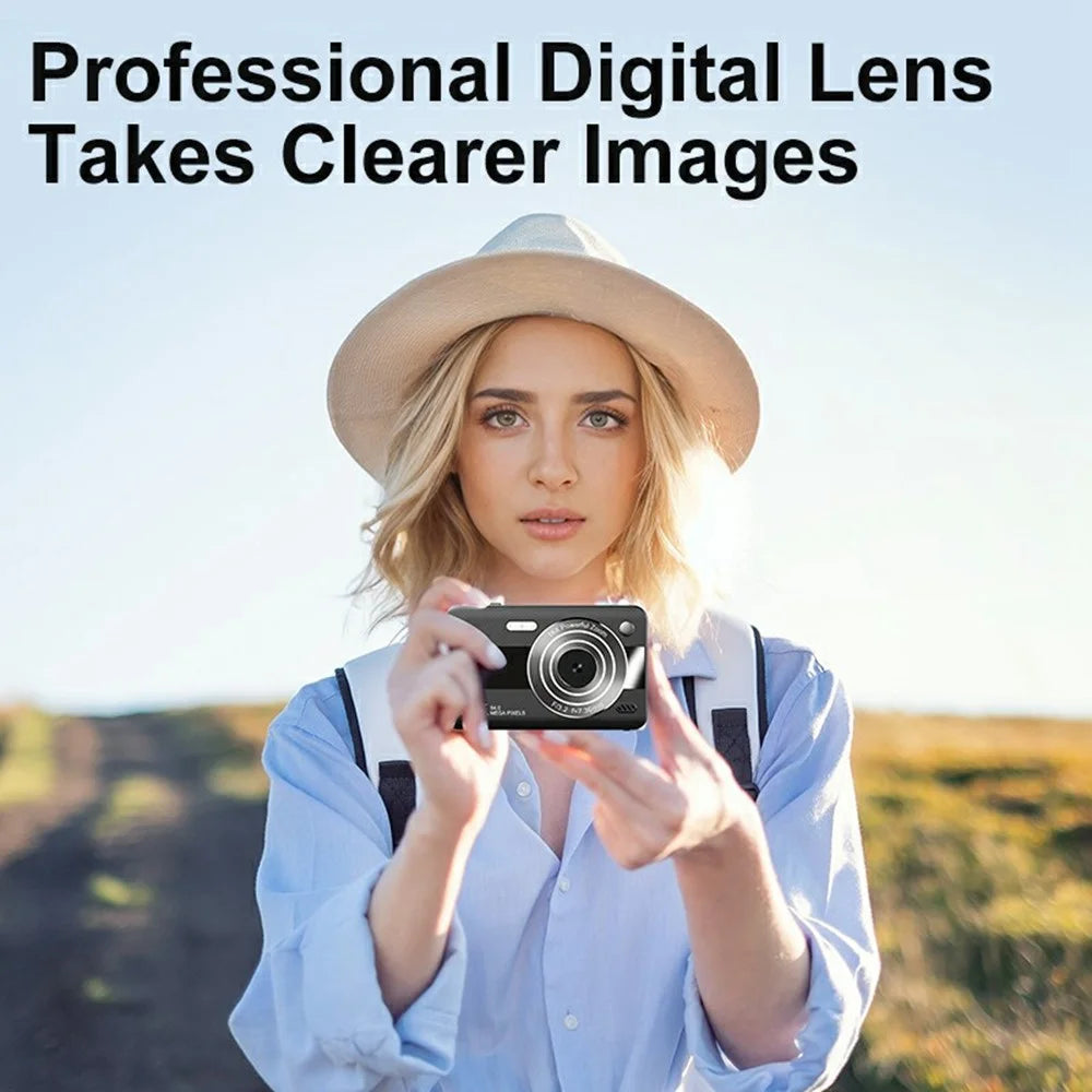 H11 2.4 Inch Portable Digital Camera 16X Digital Zoom HD Video Recording CCD Built In LED Flash - White - 4