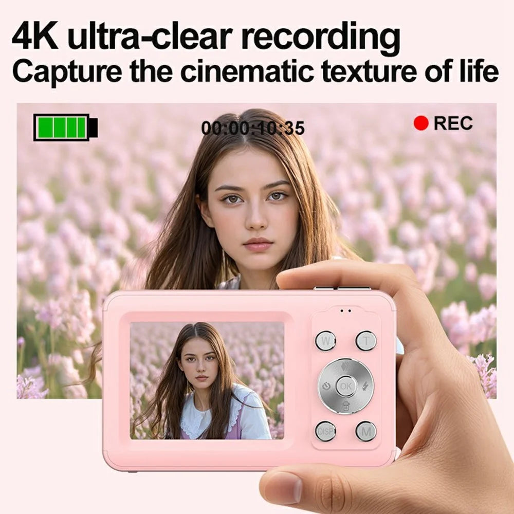 H11 2.4 Inch Portable Digital Camera 16X Digital Zoom HD Video Recording CCD Built In LED Flash - White - 7
