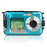 WP06 1.8 Inch Front + 2.7 Inch Rear Dual Screen 48MP 2.7K HD Digital Camera for 3m Underwater Photography, with 32GB Card - Blue - 1