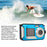 WP06 1.8 Inch Front + 2.7 Inch Rear Dual Screen 48MP 2.7K HD Digital Camera for 3m Underwater Photography, with 32GB Card - Blue - 2