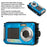 WP06 1.8 Inch Front + 2.7 Inch Rear Dual Screen 48MP 2.7K HD Digital Camera for 3m Underwater Photography, with 32GB Card - Blue - 3