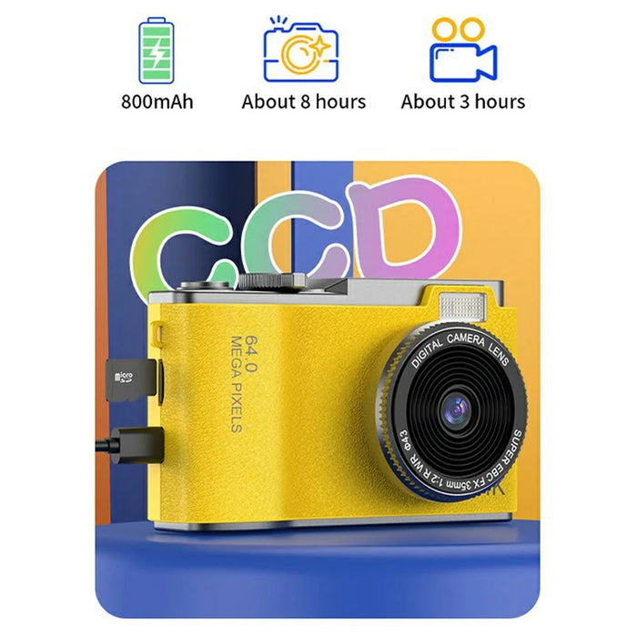 LK-003 2.4 Inch IPS Screen Portable Digital Camera Dual Lens CCD HD Video Recorder Built In Games - Pink - 4