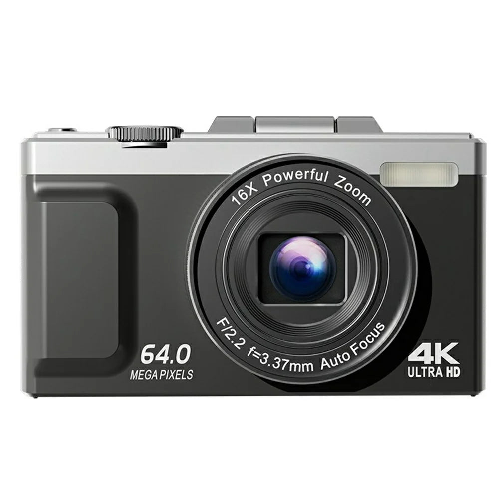M25 3.0 Inch Flip Screen 4K 64MP Portable Digital Camera HD Video Recording CCD, with 32GB Card + Card Reader - 1