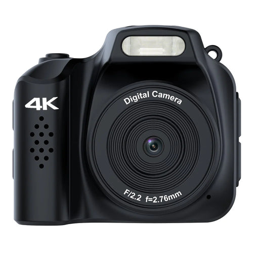 HJD-02 Kids Students Mini Digital Camera Portable Travel 4K 64MP Pocket Camcorder - Black - 1